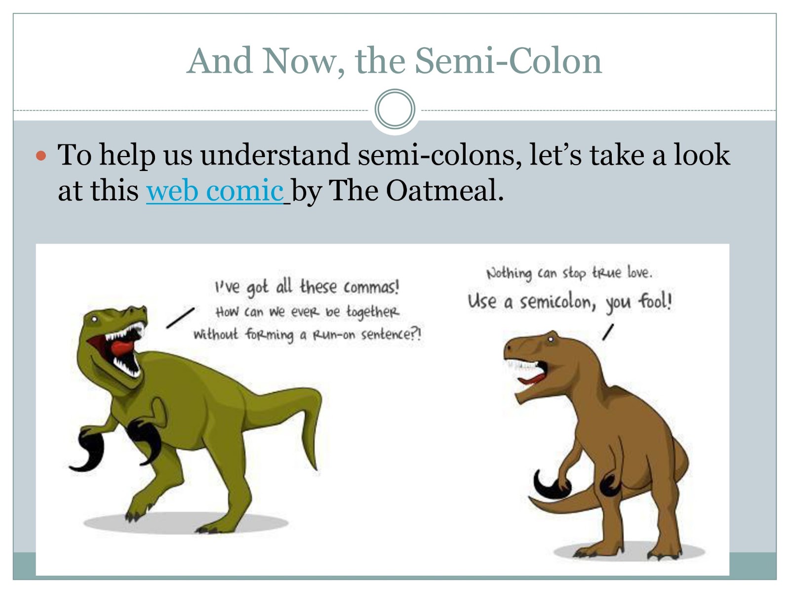 Semicolons and commas powerpoint presentation