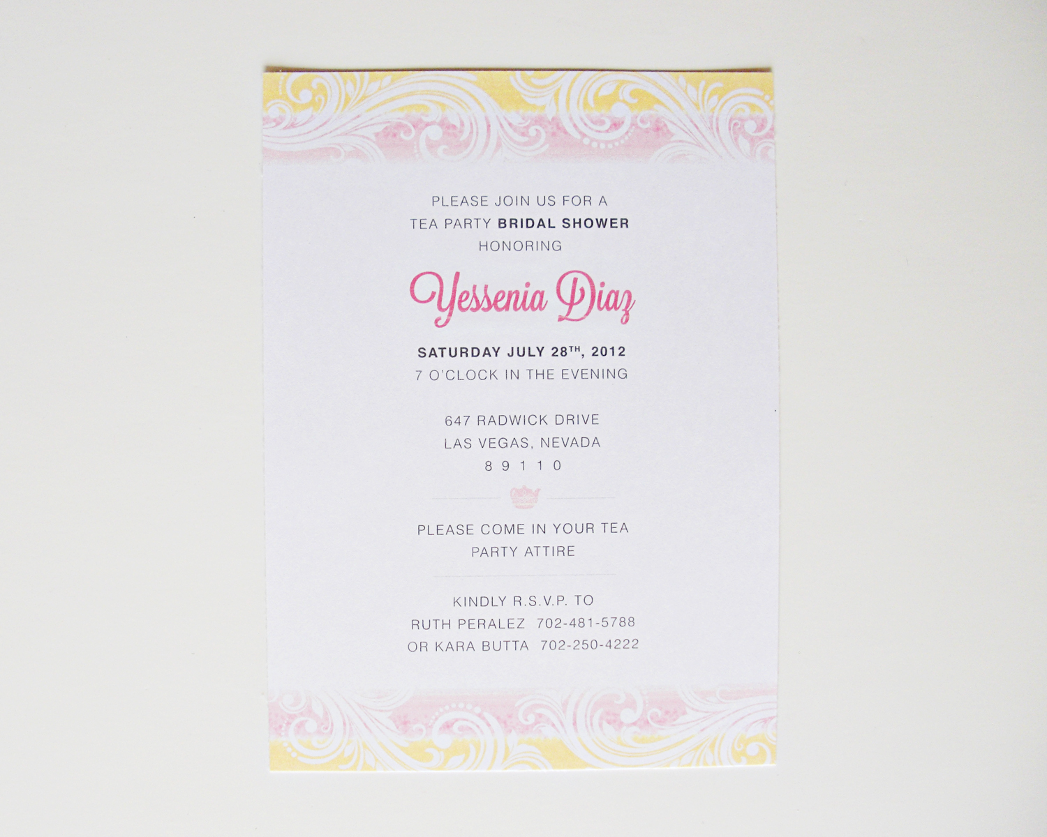 Kimberly Church Tea Party Bridal Shower Invitation