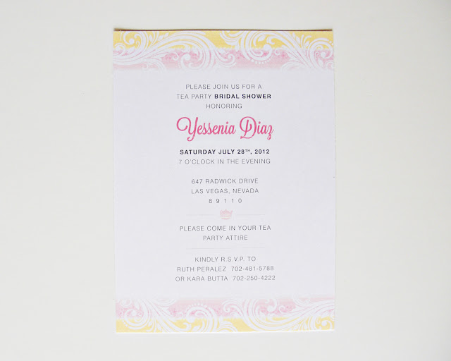 Kimberly Church || Tea Party Bridal Shower Invite