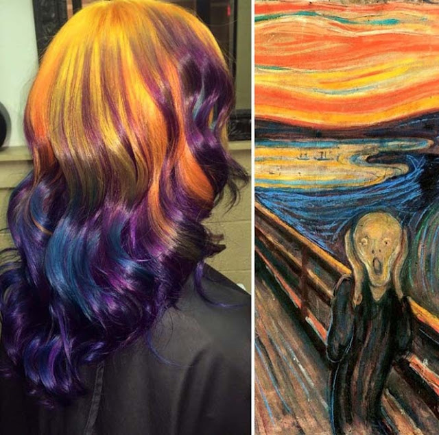 warna rambut seperti karya seni lukis terkenal