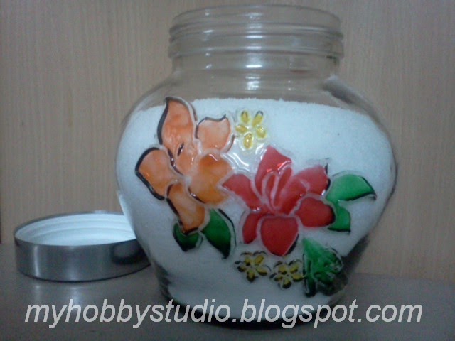Glass Painting   On A Jar