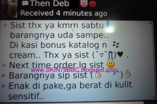 testimonial dan review untuk  www.SKIN79BBC.blogspot.com