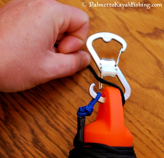 Palmetto Kayak Fishing Quick release DIY kayak anchor system + bottle