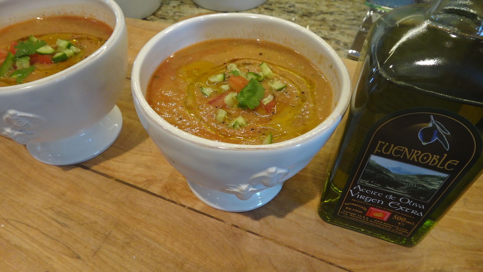 Chilled Vegetable Soup with Olive Oil Drizzle « I WANT TO COOK THAT