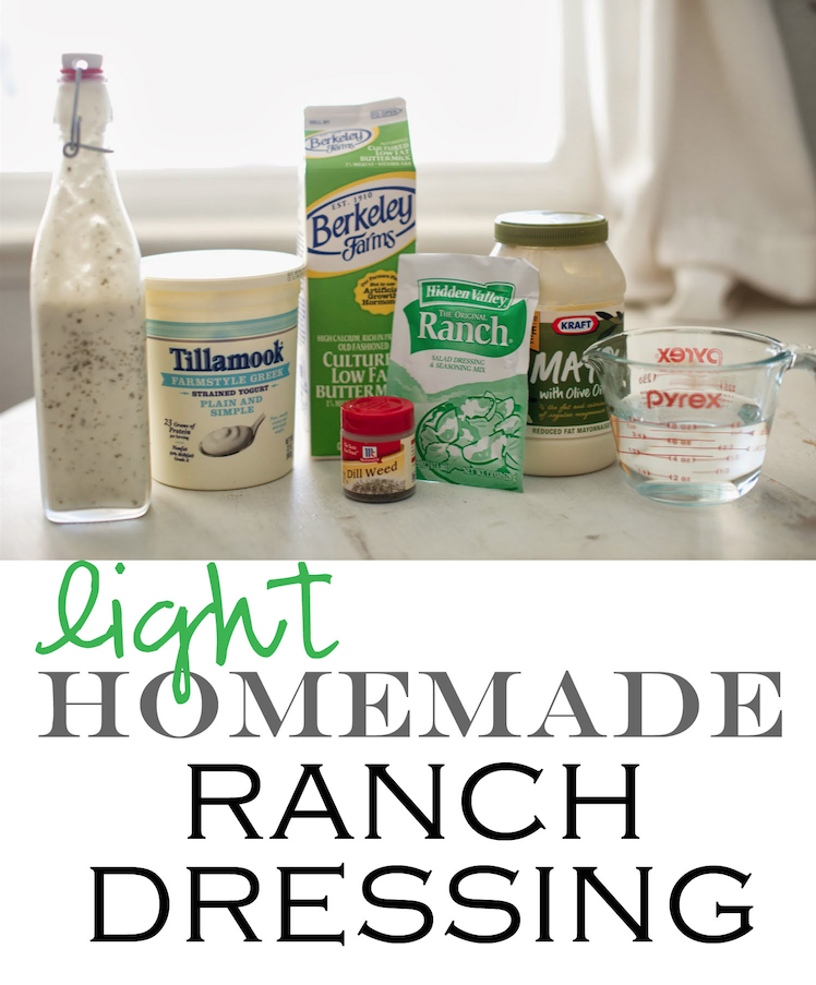 Healthier homemade ranch dressing recipe