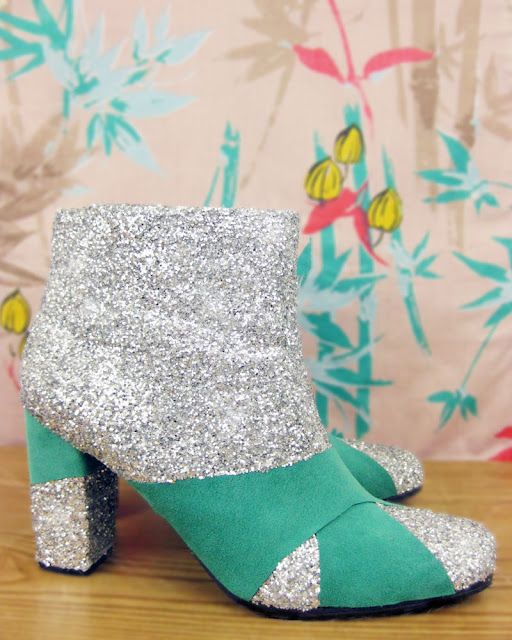 Wear The Canvas DIY Fri Glitter & Suede Shoes