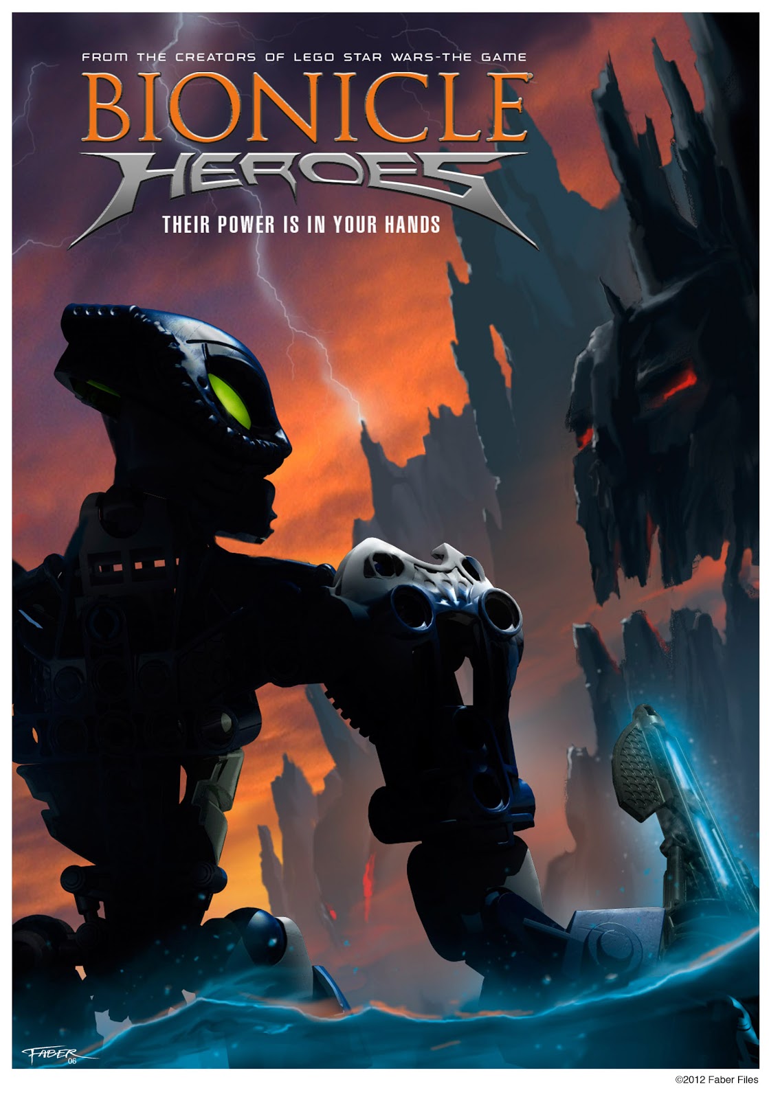 Bionicle Concept Arts - Página 3 Christian+Faber+Files_Bionicle+Heroes+cover+sketch2