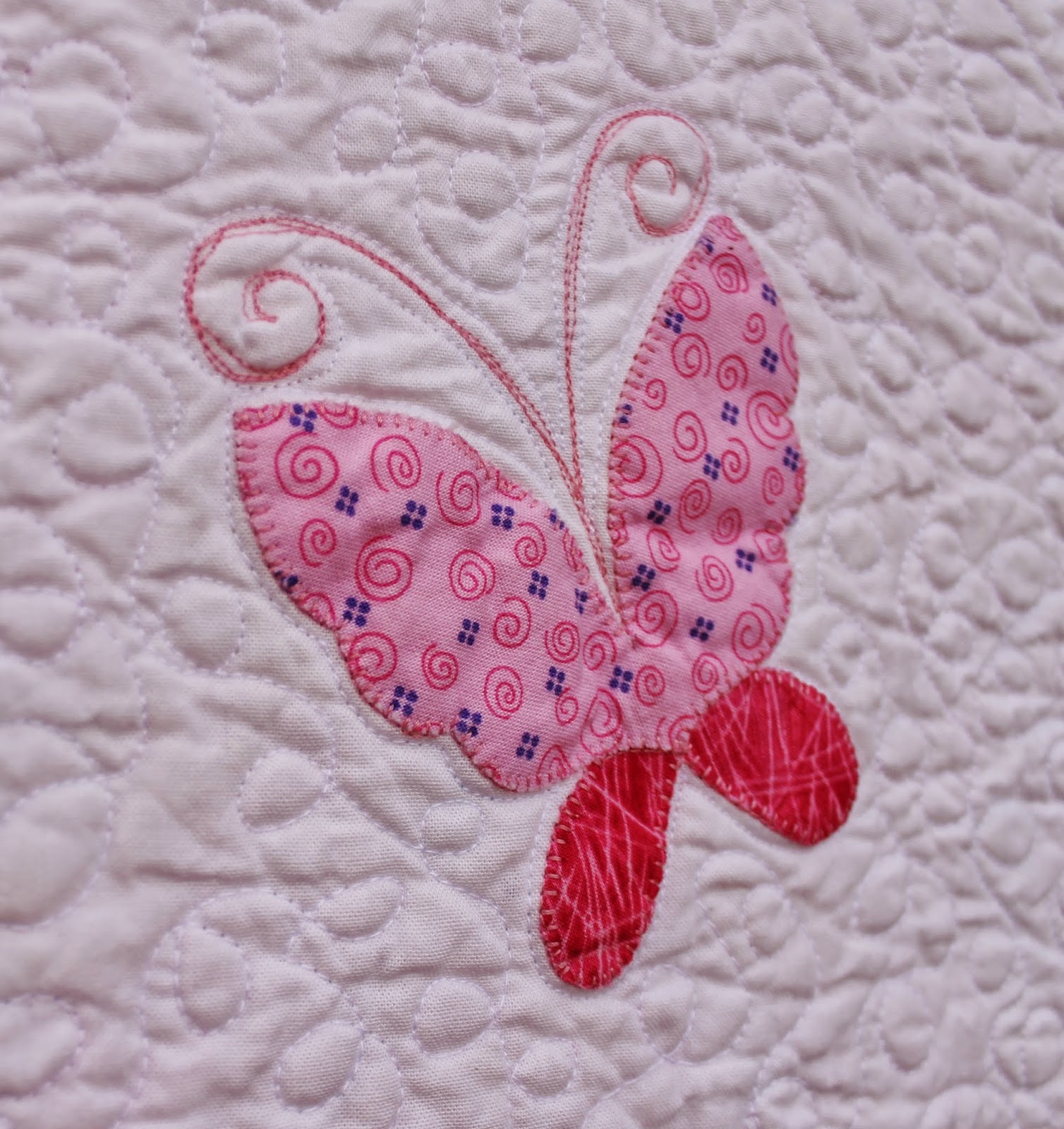 Making More with Less Baby Girl Flower Applique Quilt