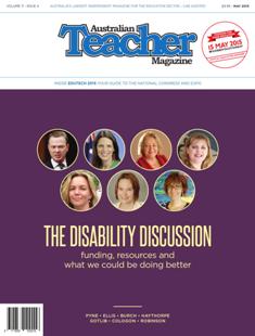Australian Teacher Magazine 2015-04 - May 2015 | ISSN 1839-1206 | PDF HQ | Mensile | Professionisti | Tecnologia | Educazione
Distributed monthly to government, Catholic and independent schools, in print and tablet formats, Australian Teacher Magazine is hugely relevant to all parts of the education sector.
As the No.1 source of spin-free news, Australian Teacher Magazine provides a real voice for more than 240,000 educators Australia wide, with a CAB audited printed distribution of 42,444 copies and a digital audience of 10,000 on iPad and Android.
Engaging and informative, the magazine provides balanced coverage on the issues affecting the sector and success stories direct from schools.
The tablet editions of Australian Teacher Magazine allow educators to refer back to previous editions time and again, and to access special content, including extended articles, videos and fact sheets.
Always leading the way, Australian Teacher Magazine was the nation's first education publication to introduce a free tablet edition, with every publication available on iPad, iPhone, iPod, Android Tablets and smartphones.
We engage with our readers. Our annual Education Survey reveals the thoughts and feelings of our community, both about the sector itself and their engagement with Australian Teacher Magazine.
Australian Teacher Magazine is not just No.1 for circulation, it is also the leader in providing relevant and informative content to educators across the nation. With a depth of targeted sections each month, the magazine provides an unrivalled read for the sector and thus a fabulous vehicle for advertisers. The inclusion of specific targeted lift-out magazines further enhances the relevance of Australian Teacher Magazine to educators.