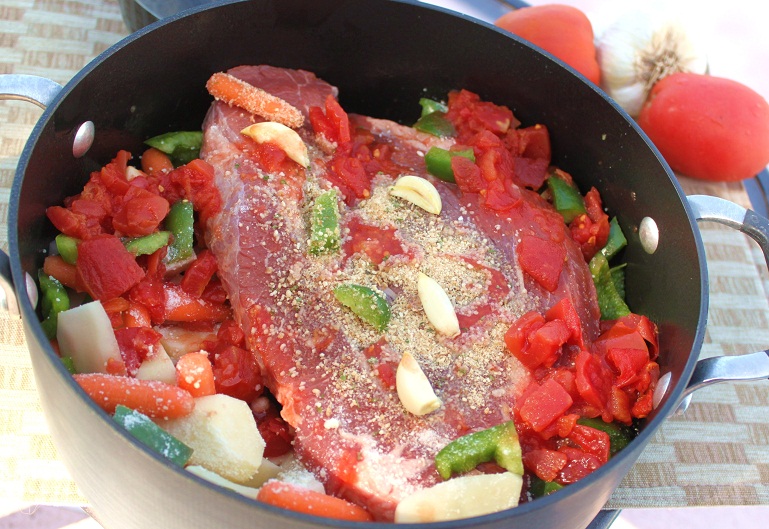 Baked One Pot Stew London Broil Recipe What's Cookin' Italian Style