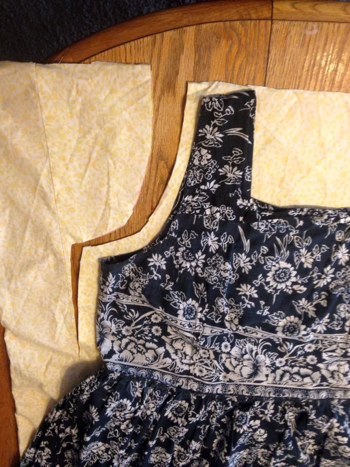 Refashion From Duvet into 2 Dresses One Brown Mom