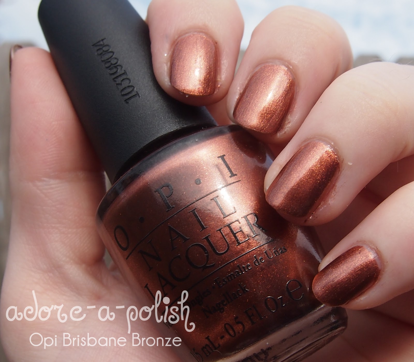 NOTD OPI Brisbane Bronze Adore A Polish A simple beauty blog