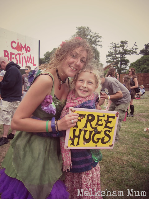 Fairy hugging at Camp Bestival 2013