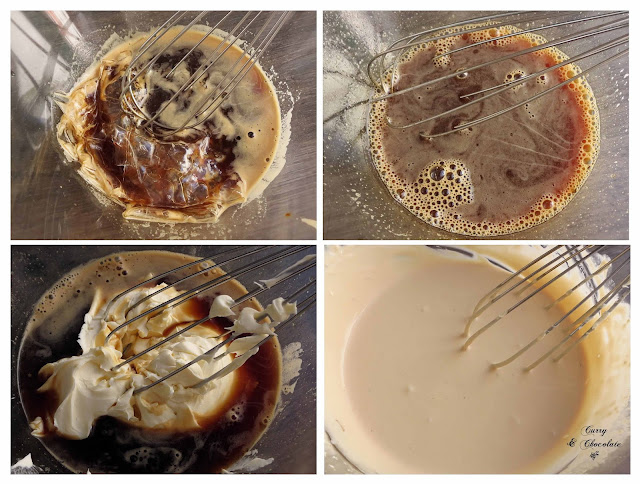 Disolviendo la gelatina con el café Disolviendo la gelatina con el café