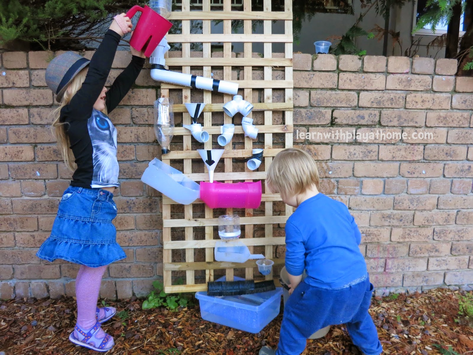 Learn with Play at Home How to make a Water Wall for kids