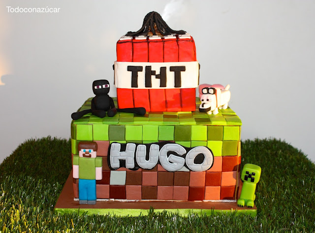 Tarta De Minecraft Fondant
