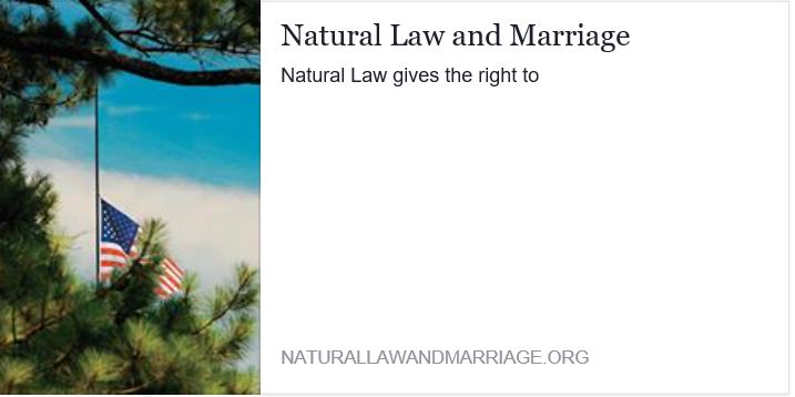 Natural Law and Marriage