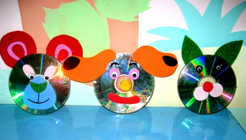 Làm đồ chơi bằng đĩa cd Làm đồ chơi bằng đĩa cd