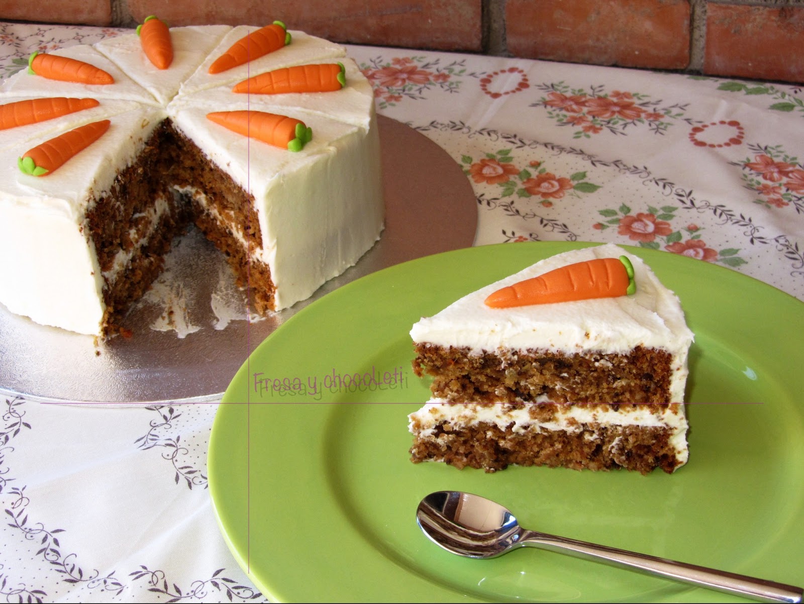 Fresa y chocoLeti Tarta de zanahoria y queso crema