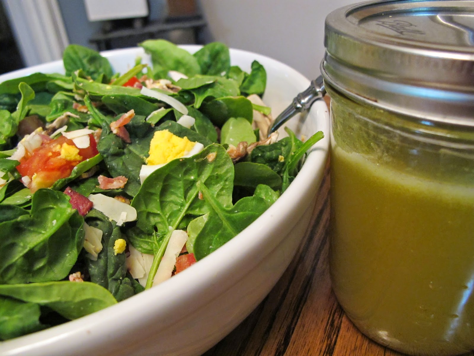Freakin' Flabuless BaconSpinach Meal Salad with Apple Cider VinegarHoney Dressing Recipe