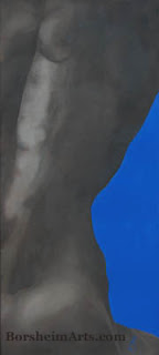 Torso with Blue Abstract painting of Human Figure