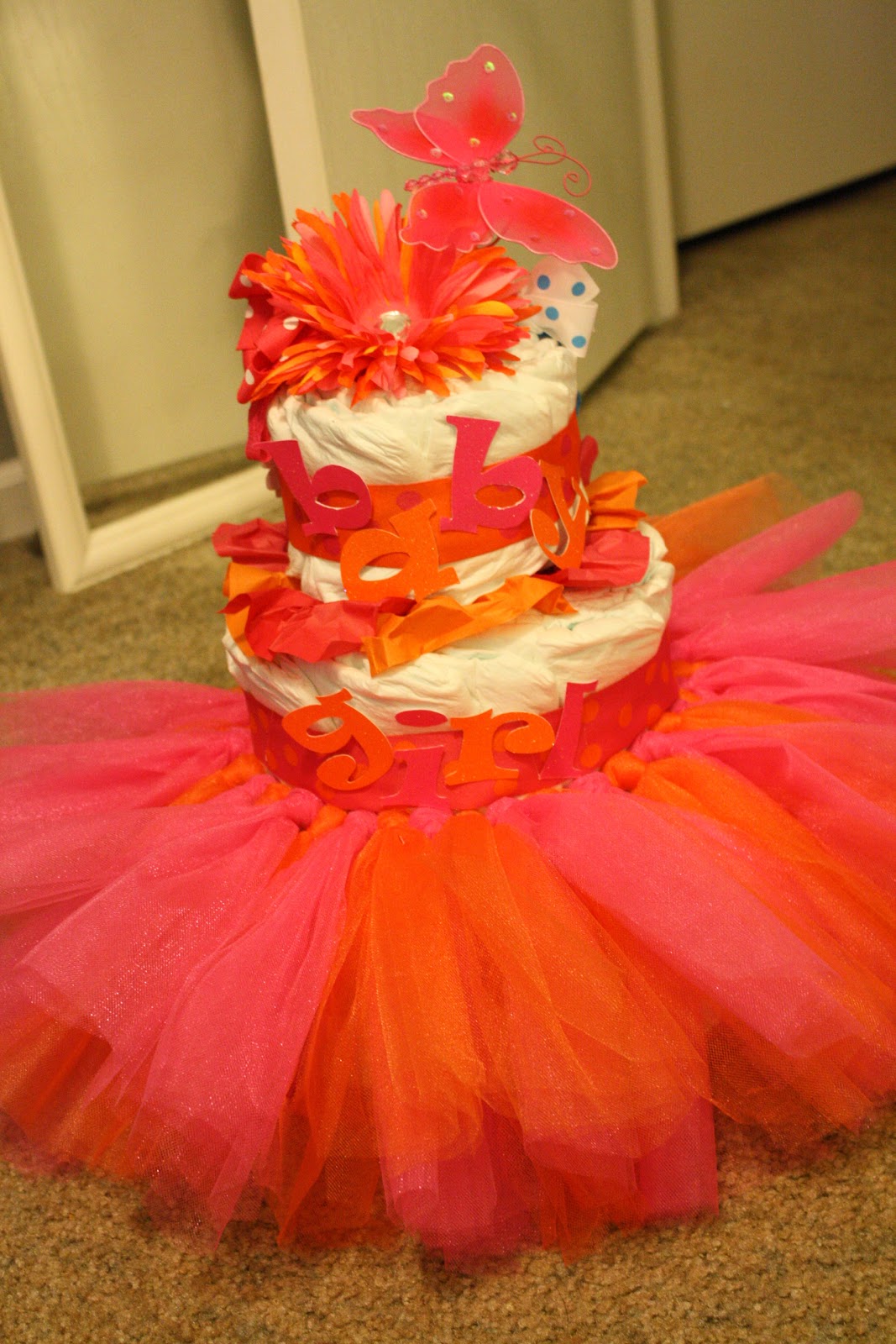 For a Rainy Day Tutu Diaper Cake