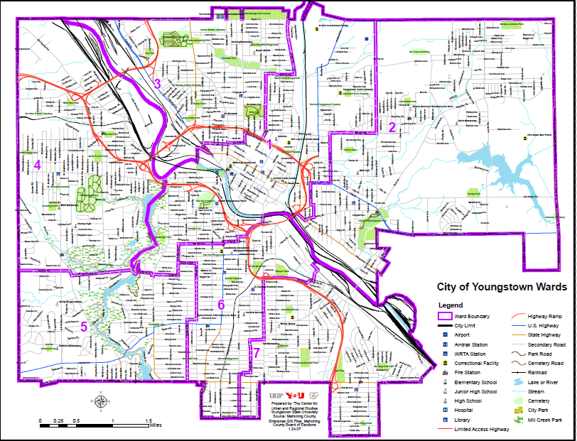 Youngstown CDA Communicator Population Distribution by Ward from 19902011