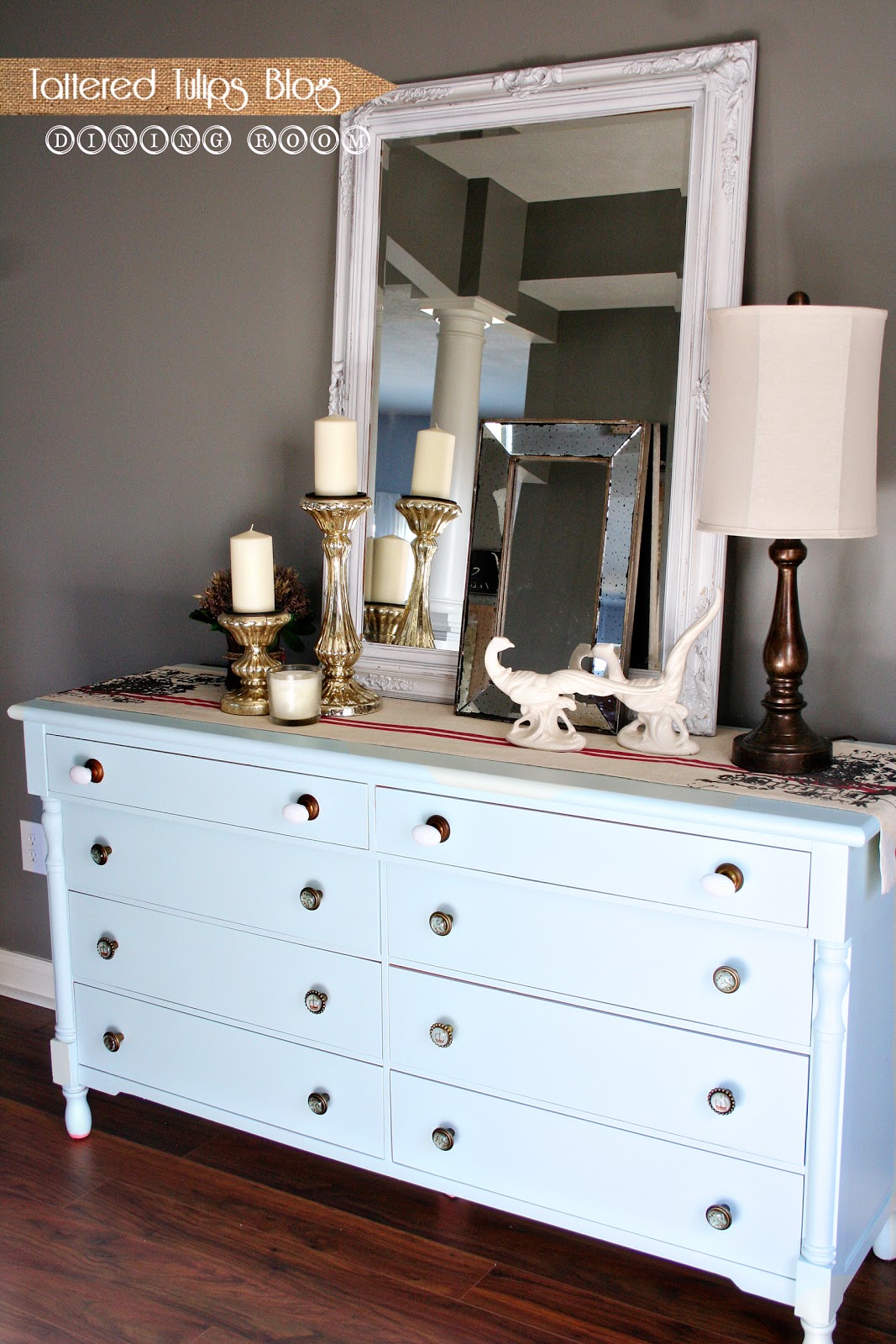 Tattered Tulips Dining Room Week Dresser Details