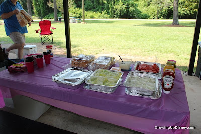 birthday party food set-up