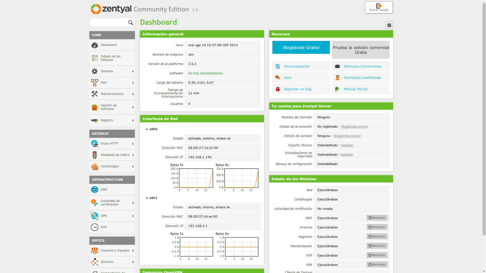 DriveMeca instalando Zentyal 3.5 paso a paso