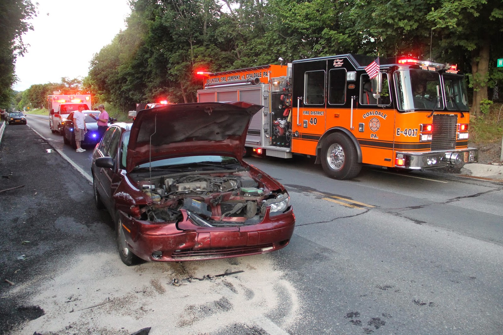 Skook News Two Vehicle Accident On Route 209 In Coaldale on Monday