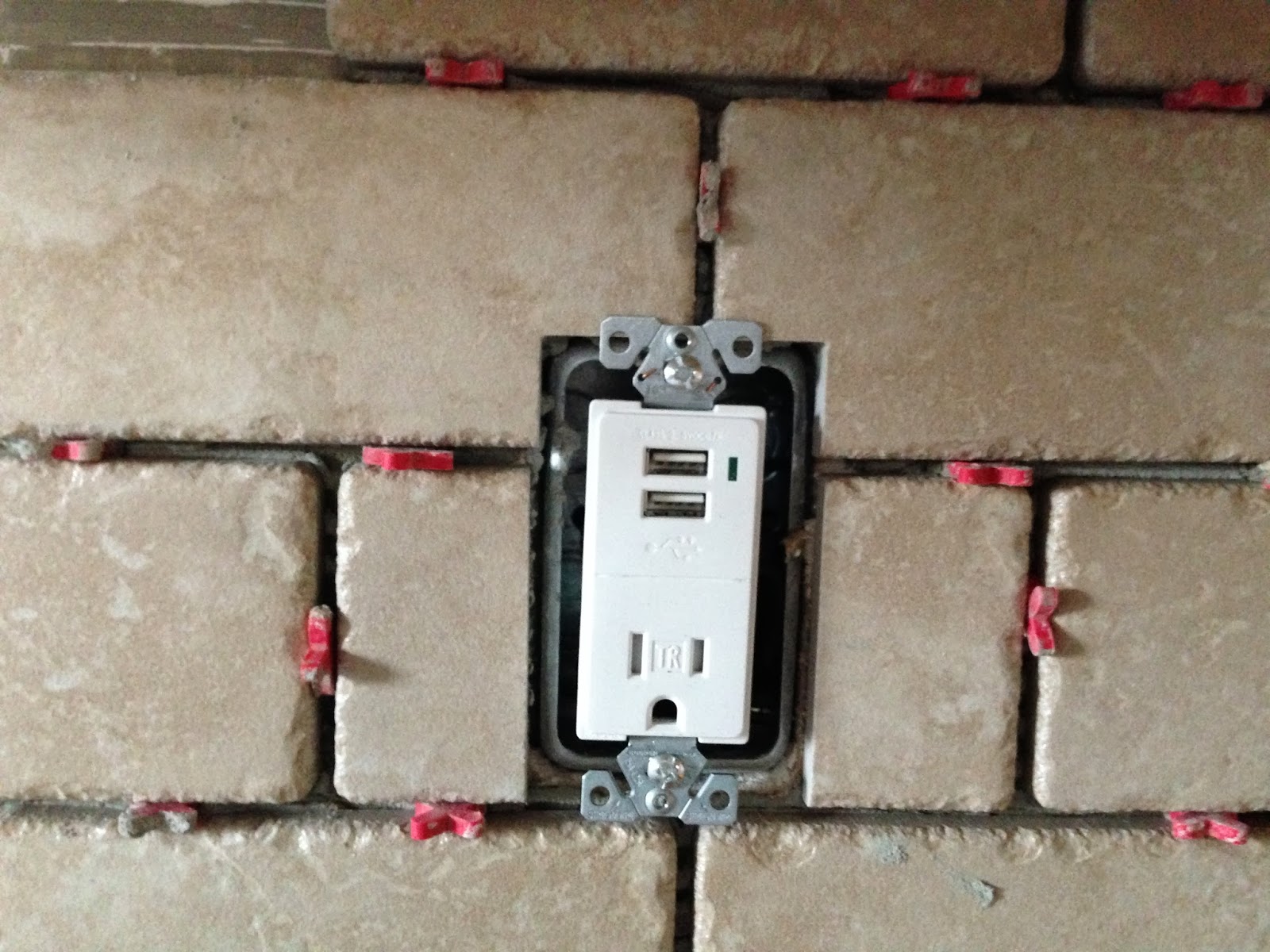 Kitchen cabinet light rail Tile around Light Switch