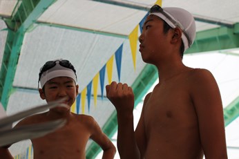 美川小学校だより ７ ２５ 土 矢掛町水泳記録会