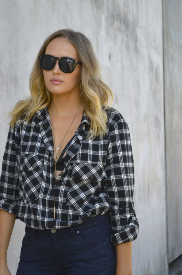 Golden Divine Blog- Paige Denim Raw Hem- Sanctuary Boyfriend Shirt- Fall Style- How To Wear a Flannel Shirt- Los Angeles Fashion Blogger-Ashley Murphy