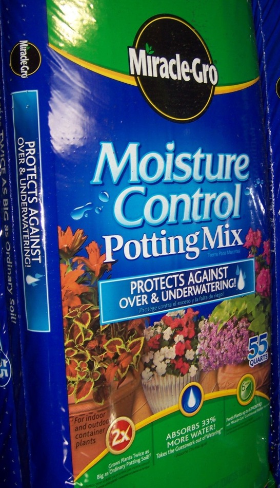 The 2 Minute Gardener Photo Potting Soil and MiracleGro at Costco