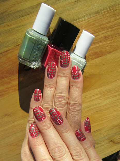 concrete and nail polish dotting