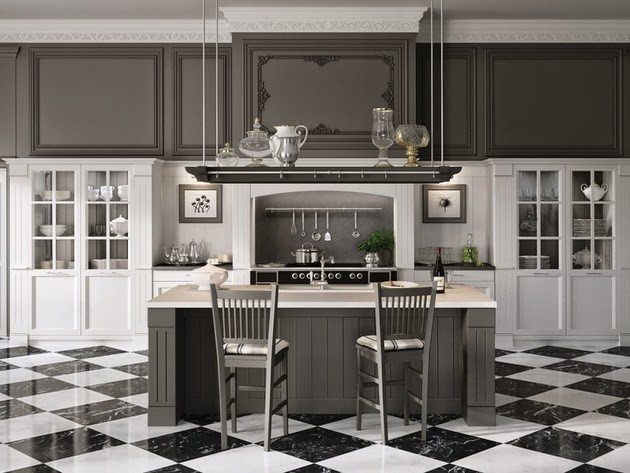   Desain Dapur Bertema Klasik Hitam Putih | Model Denah Rumah
Minimalis