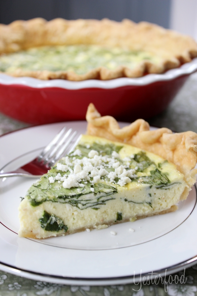 Yesterfood Spinach Cream Cheese Quiche