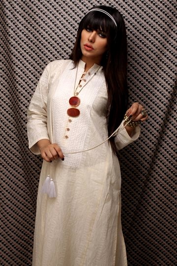 khaadi white dress