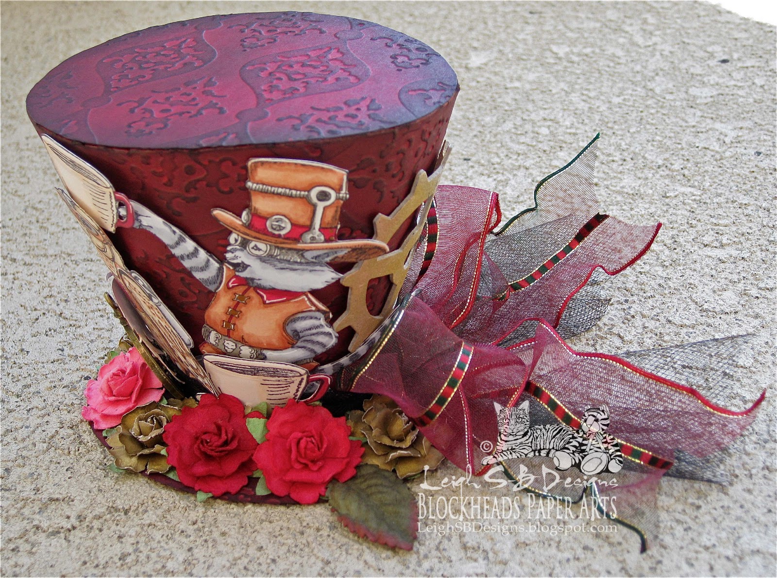LeighSBDesigns Wonderland Tea Party Steampunk Top Hat for Blockheads