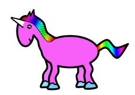 pink unicorn rainbow
