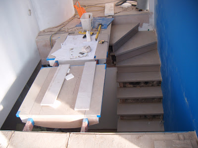 Stairs in Limestone dry fitted