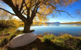 Lake Alexandrina Twizel New Zealand background wallpaper for laptop