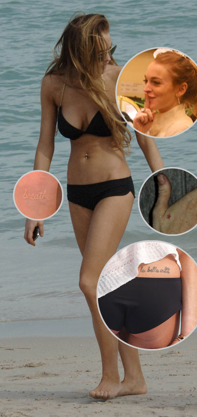 The nice white ink tattoo from artist lindsay lohan