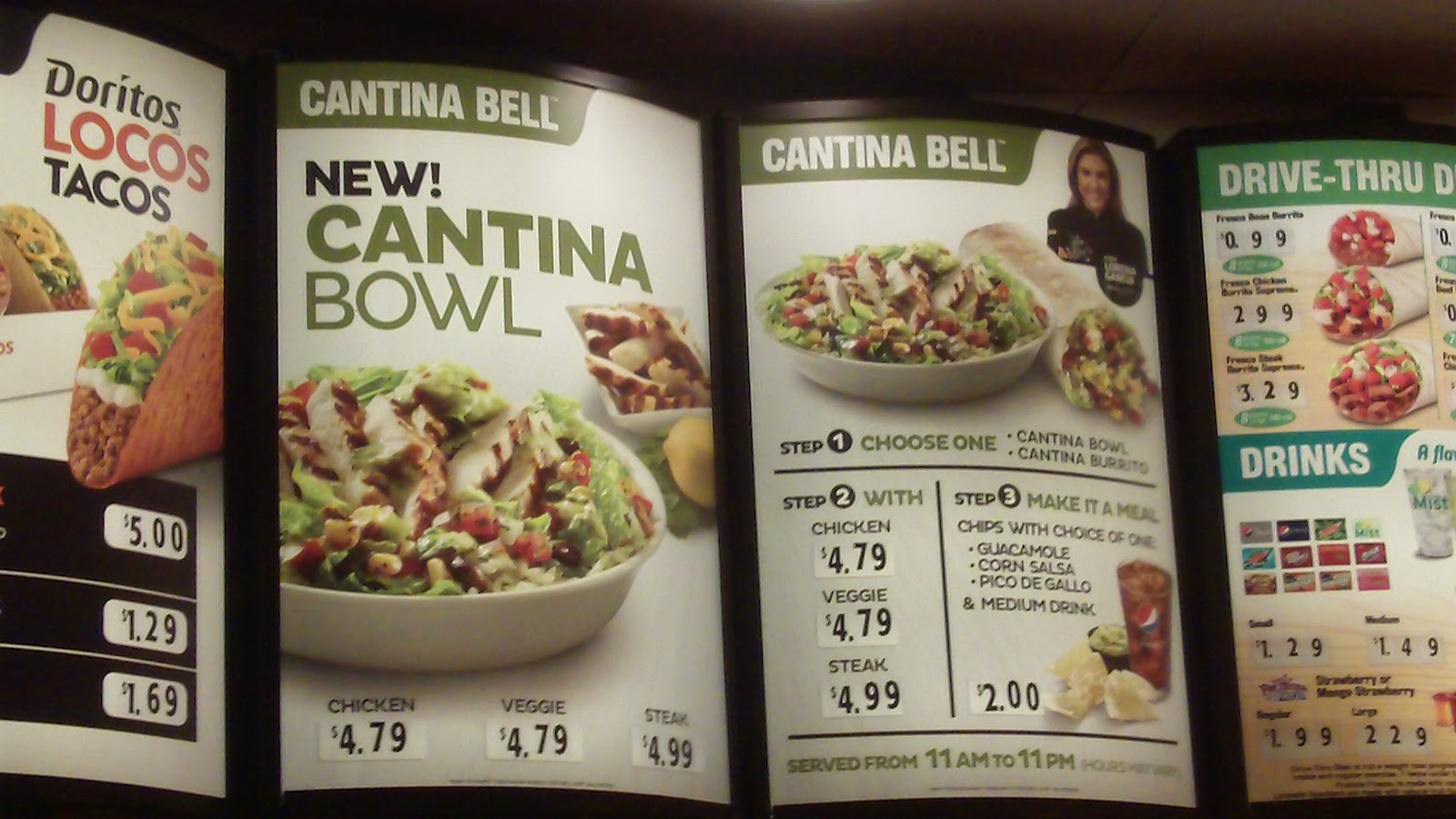 what is in taco bell cantina bowl