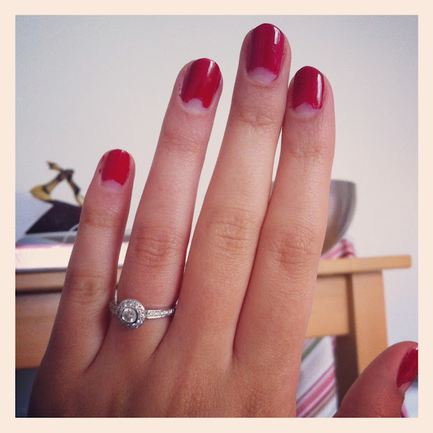 straight style -moon nails