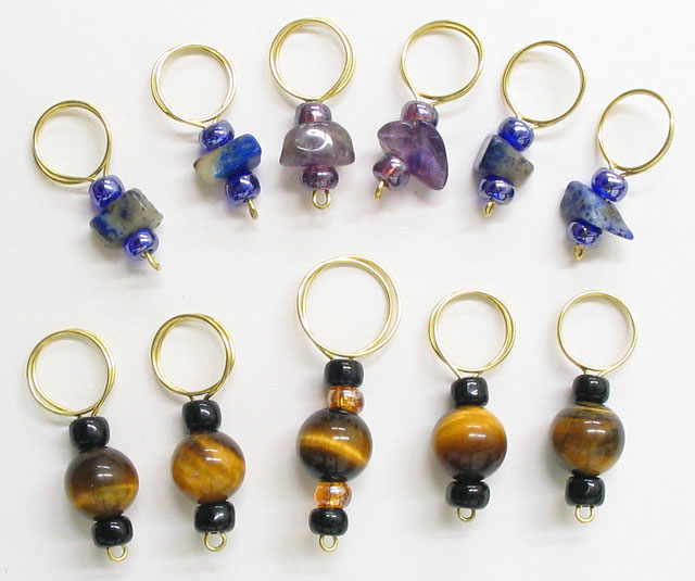 DIY stitch markers for knitting