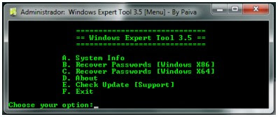 Windows Expert Tool 3.5 - Recover all Passwords in Windows OS