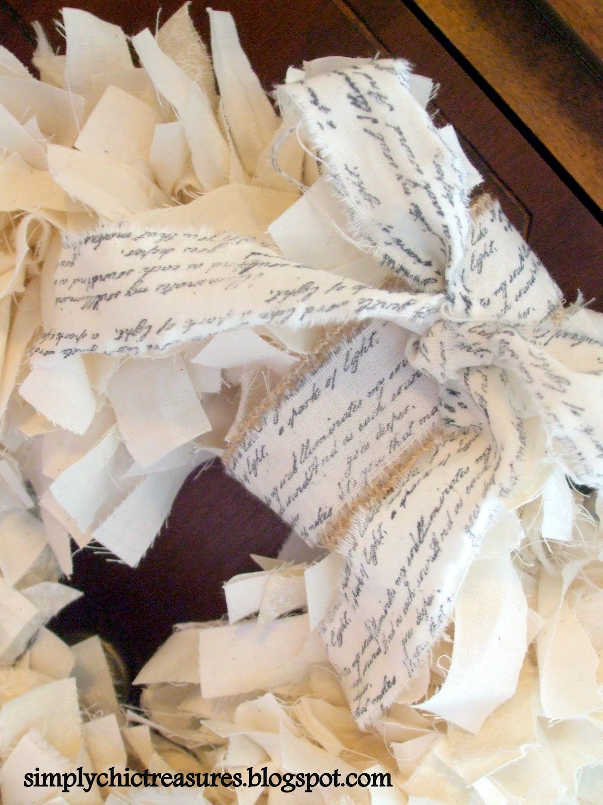 simply chic treasures Muslin Rag Wreath