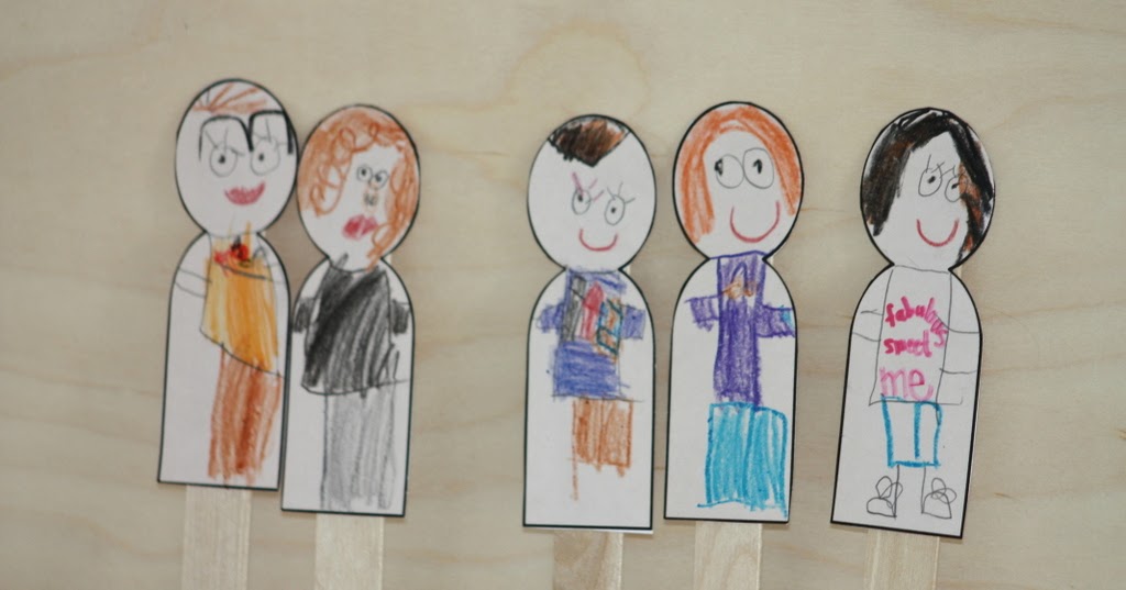 like a pretty petunia Family Popsicle Stick Puppets